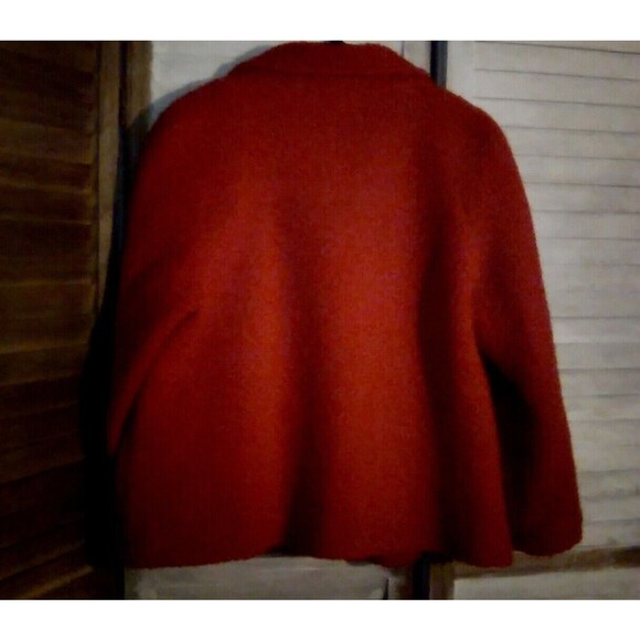 LANDS' END Women's Coat Size 14P Wool-Blend Red - Picture 2 of 8